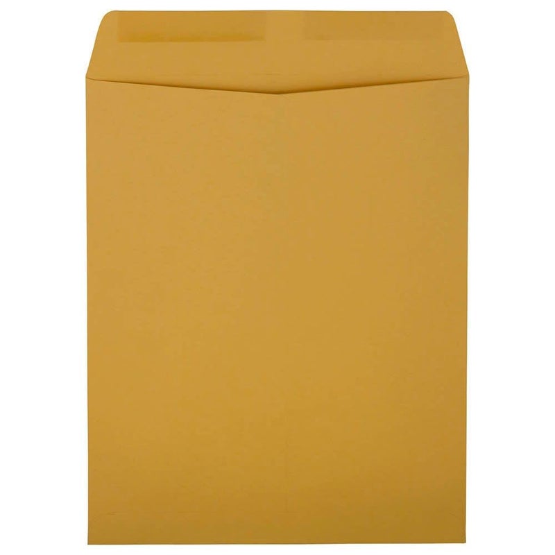 JAM PAPER 11 1/2 x 14 1/2 Open End Catalog Commercial Envelopes - Brown Kraft Manila - 50/Pack - Image 2